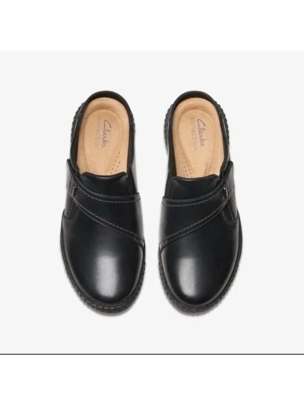Clarks Black Leather Casual Loafers size 9.5